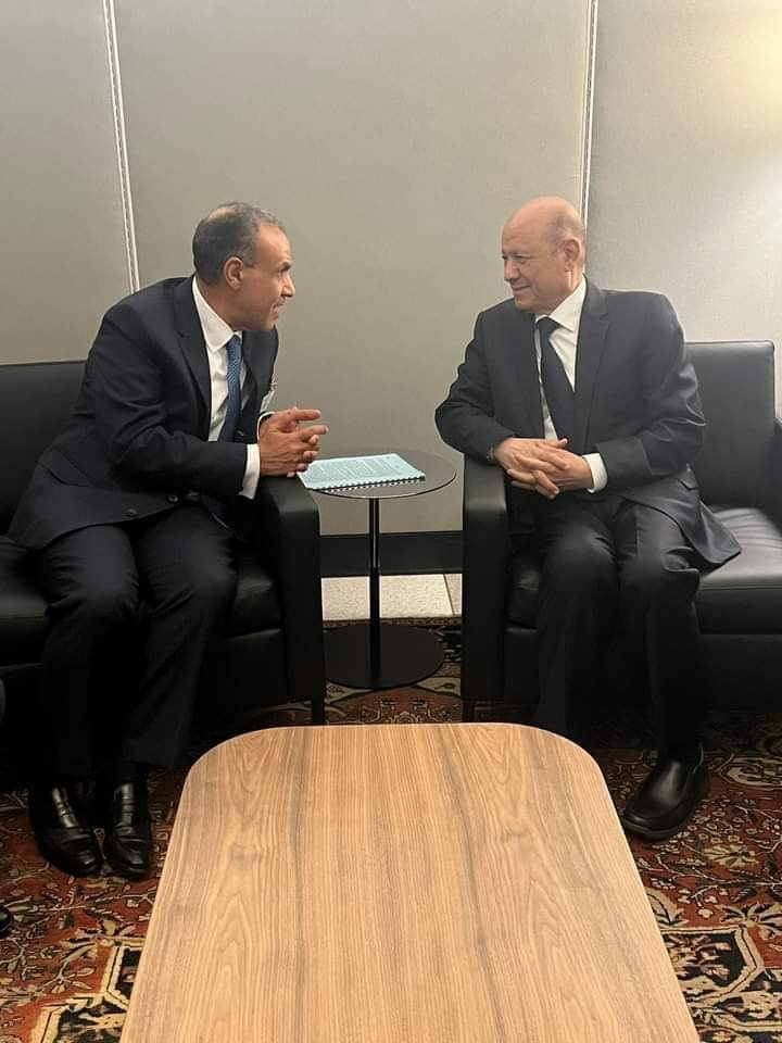 وزير الخارجية يلتقي برئيس المجلس الرئاسي اليمني