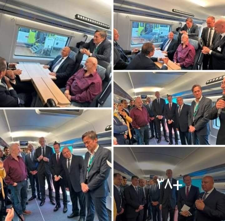 وزير الصناعة ووزير النقل الألماني يتفقدا بحضور رئيس سيمنز العالمية قطار فيلارو