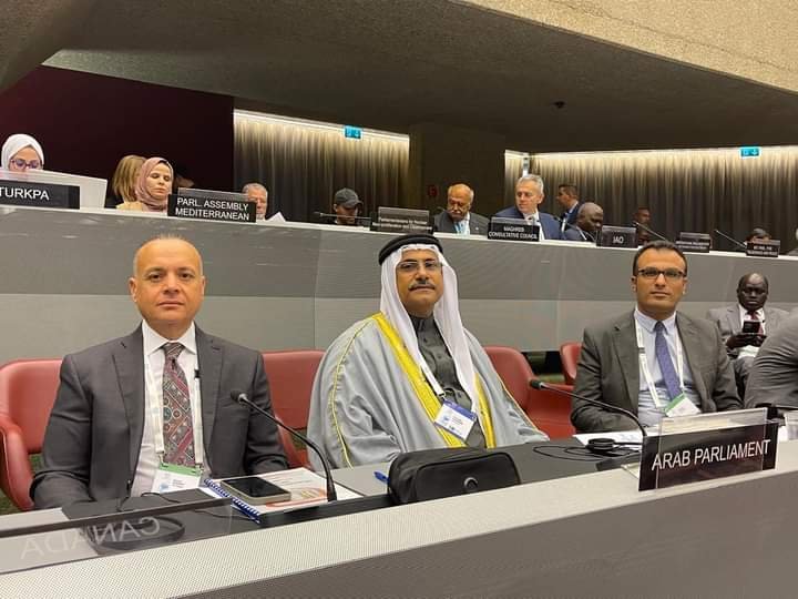 وفد البرلمان العربي برئاسة “العسومي” يشارك في اجتماعات الاتحاد البرلماني الدولي في جنيف
