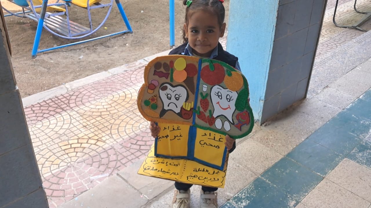 غذاء صحى وغذاء غير صحى “نشاط تعليمي برعاية توجية رياض الأطفال بمدرسة الأنصارى بكوم امبو