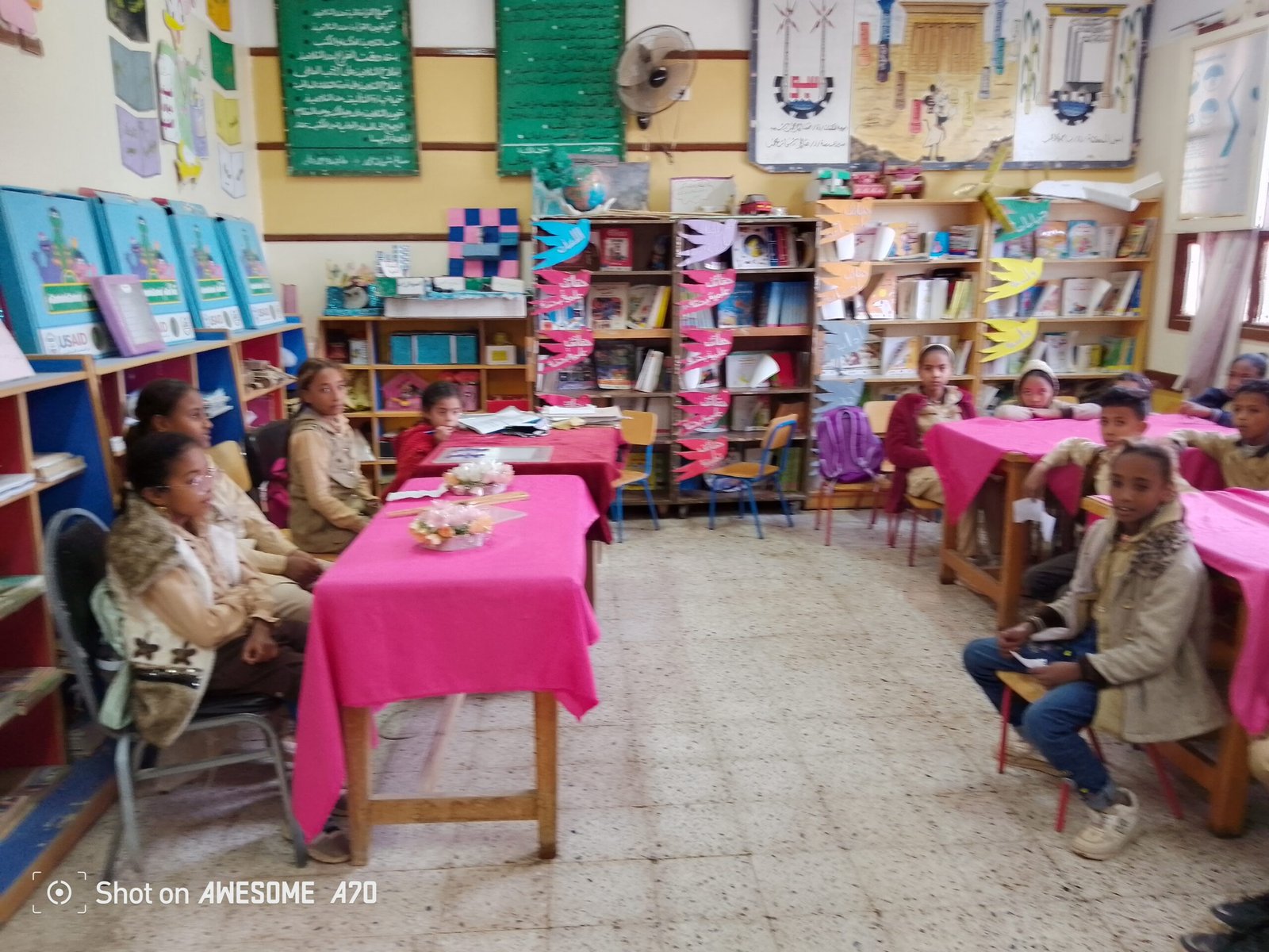 نموذج محاكاه تعليمى لمجلس النواب بالتعاون بين توجية المكتبات وتوجية اللغة العربية بإدارة كوم امبو التعليمية