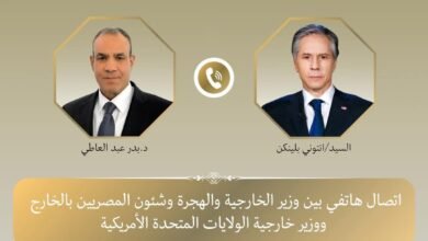 وزير الخارجية والهجرة يتلقى اتصالاً هاتفيا من نظيره الأمريكي,مصر الساعة