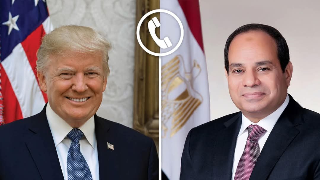الرئيس السيسي يتلقى اتصالا هاتفيا من الرئيس الأمريكي ترامب تناول تطورات الأوضاع الإقليمية و القضايا الدولية