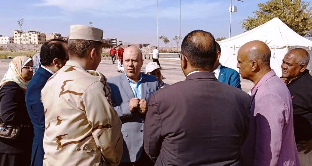 محافظ أسوان يكلف السكرتير العام بمتابعة جاهزية المواقف التعبوية ومعسكر الإيواء بالتدريب العملى المشترك صقر ( 145 )