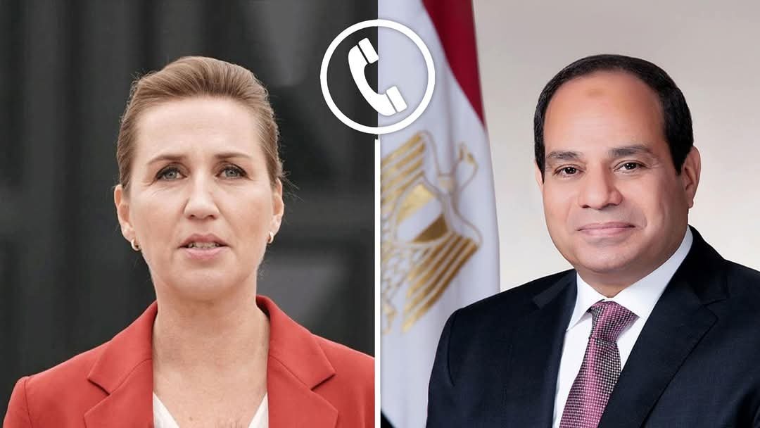 الرئيس السيسي يؤكد هاتفيا لرئيسة وزراء الدنمارك أهمية الشراكات الاستراتيجية بين البلدين و تطورات الأوضاع الإقليمية في غزة