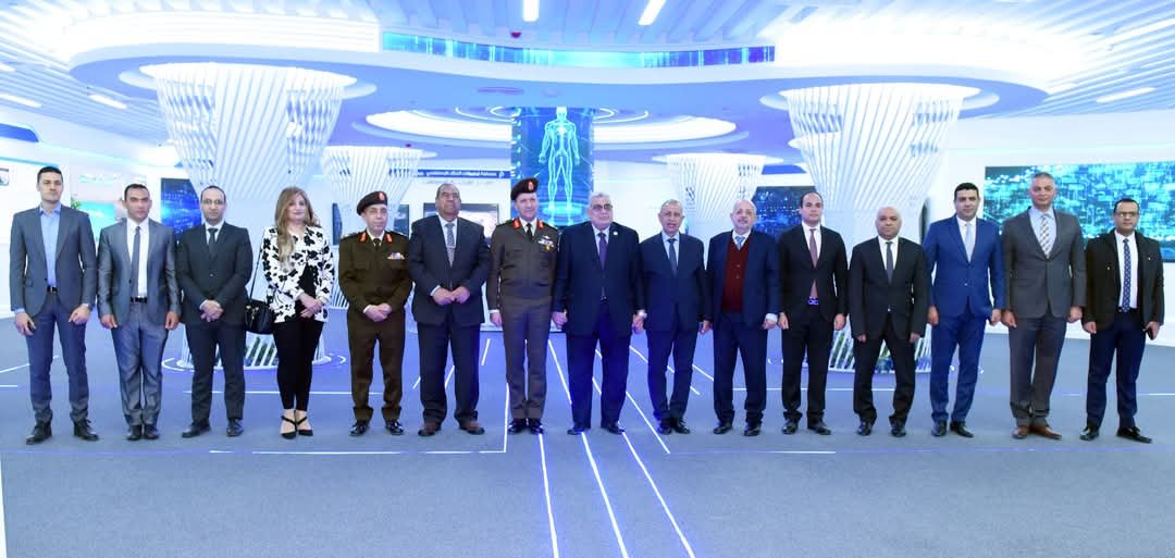 زيارة من مستشارى مجلس الدولة والأكاديمية العربية للعلوم والتكنولوجيا والنقل البحرى إلى الشبكة الوطنية لخدمات الطوارئ والسلامة العامة