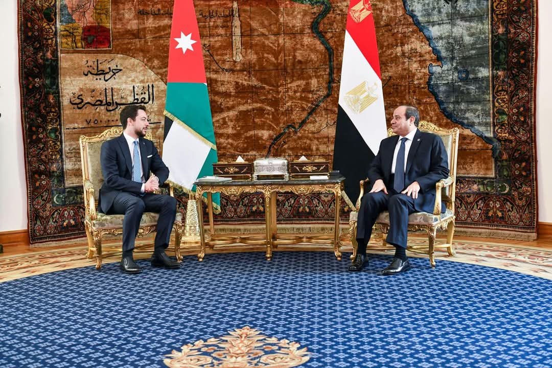 الرئيس السيسي يلتقي ولي عهد الأردن و يبحث معه تطورات الأوضاع في قطاع غزة و المنطقة العربية.