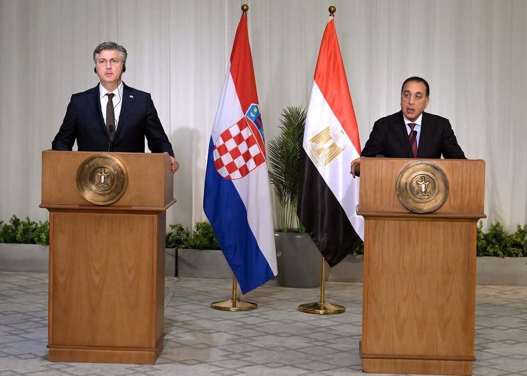 رئيس الوزراء لنظيره الكرواتي: الزيارة تدشن لمرحلة جديدة من العلاقات بين بلدينا و تشهد التوقيع على عدة مذكرات تفاهم