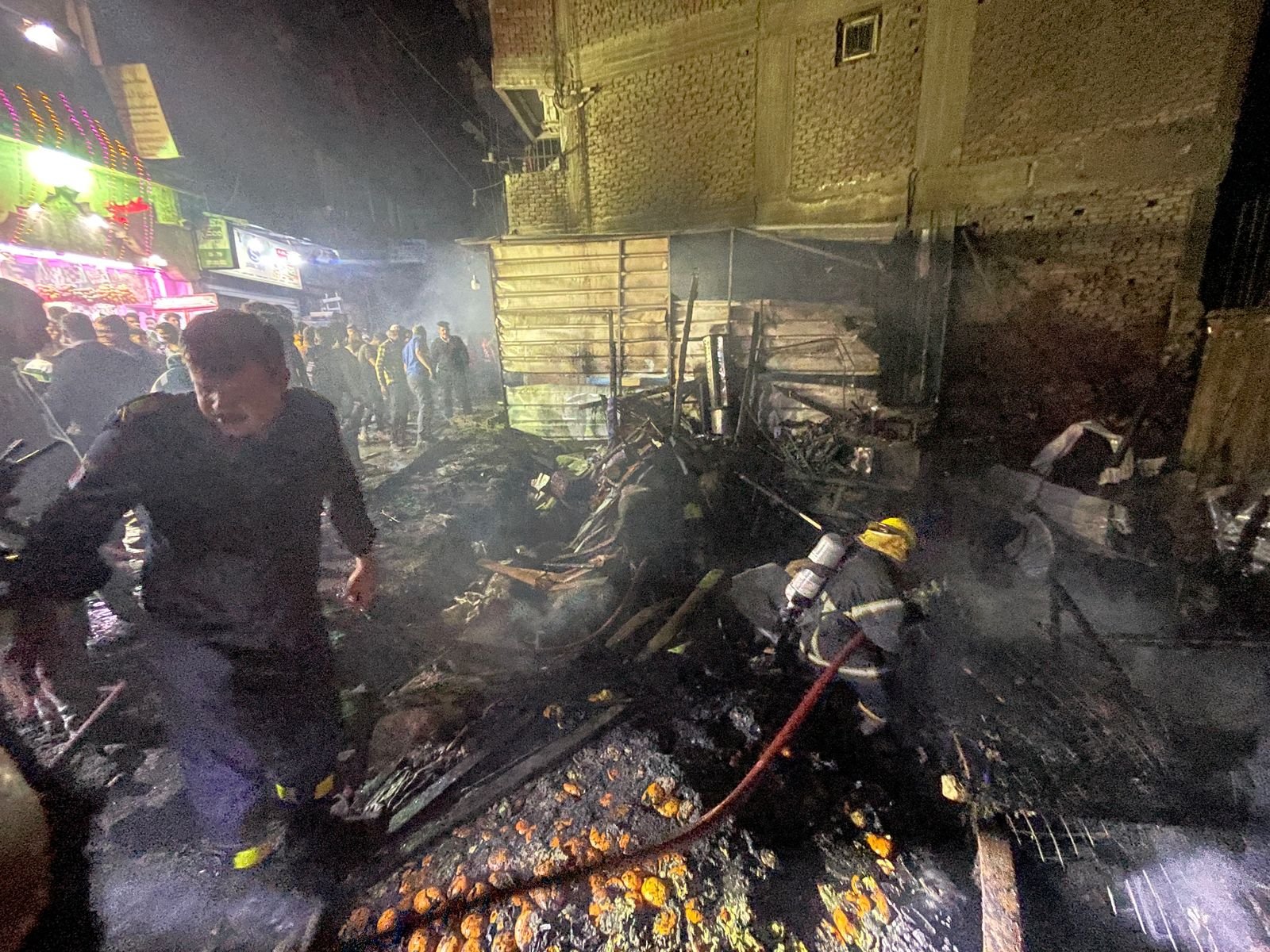 حريق منشأة ناصر