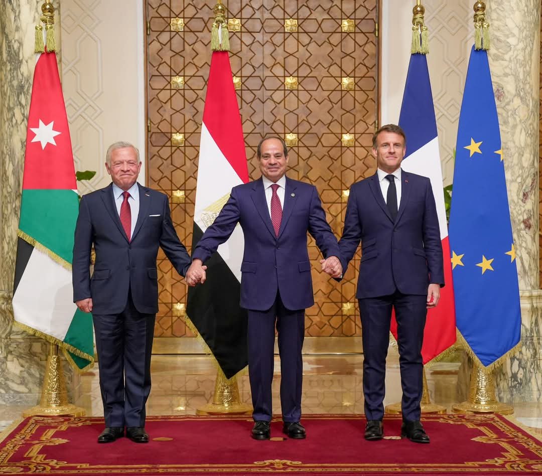 قمة ثلاثية مصرية فرنسية أردنية بالقاهرة