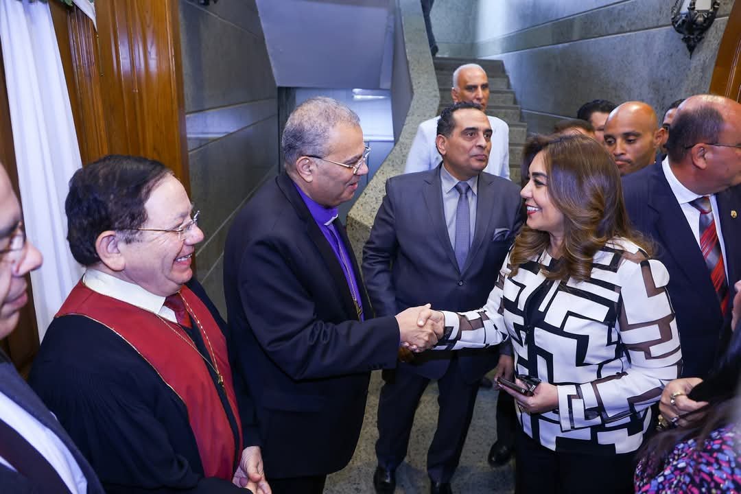 وزيرة التنمية المحلية تشهد احتفالية الطائفة الإنجيلية بعيد القيامة المجيد