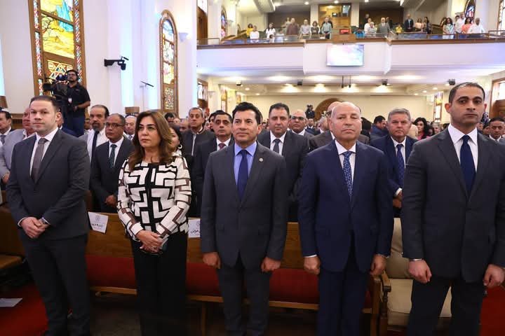 وزيرة التنمية المحلية تشهد احتفالية الطائفة الإنجيلية بعيد القيامة المجيد