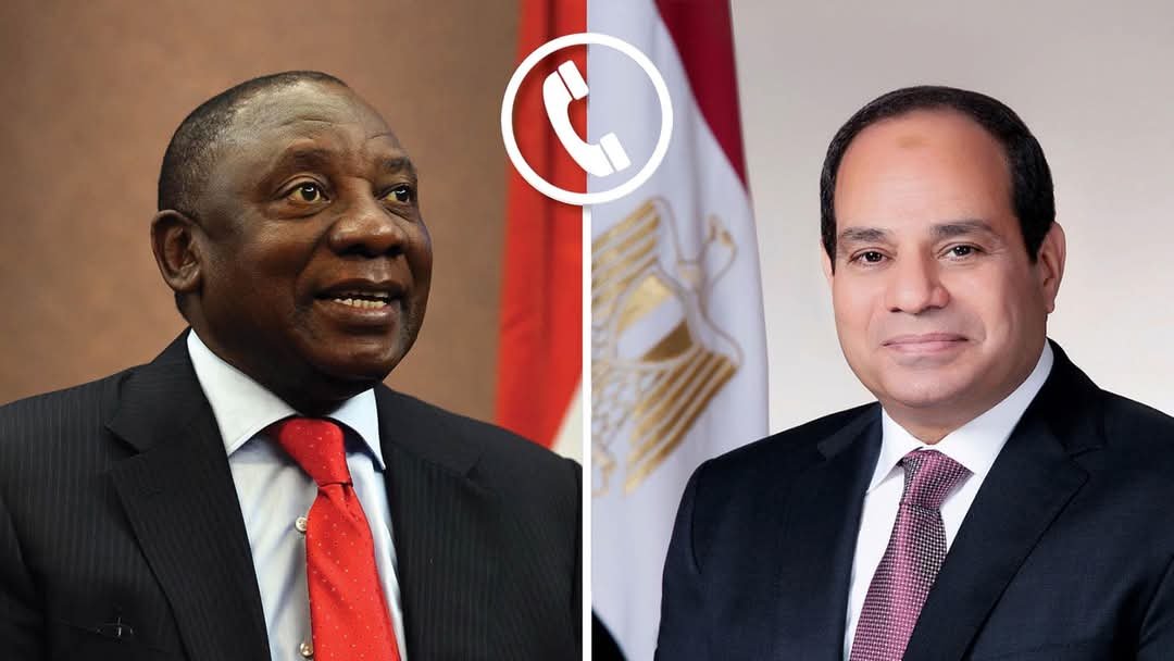 “اتصال هاتفي بين السيسي ورامافوزا لتعزيز التعاون بين مصر وجنوب أفريقيا”