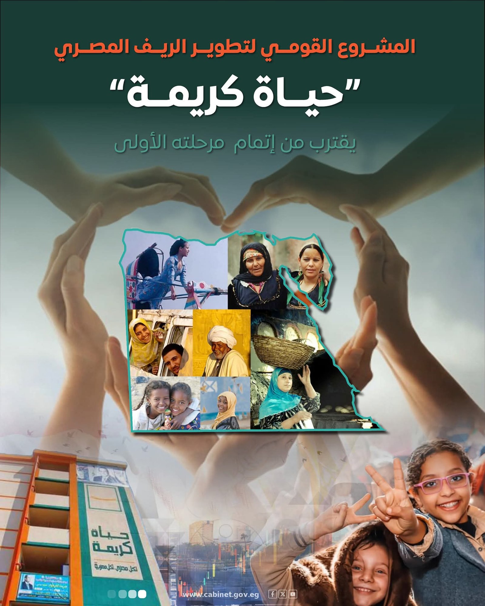 المركز الإعلامي لمجلس الوزراء: “حياة كريمة” تقترب من إنجاز مرحلتها الأولى بتكلفة 350 مليار جنيه