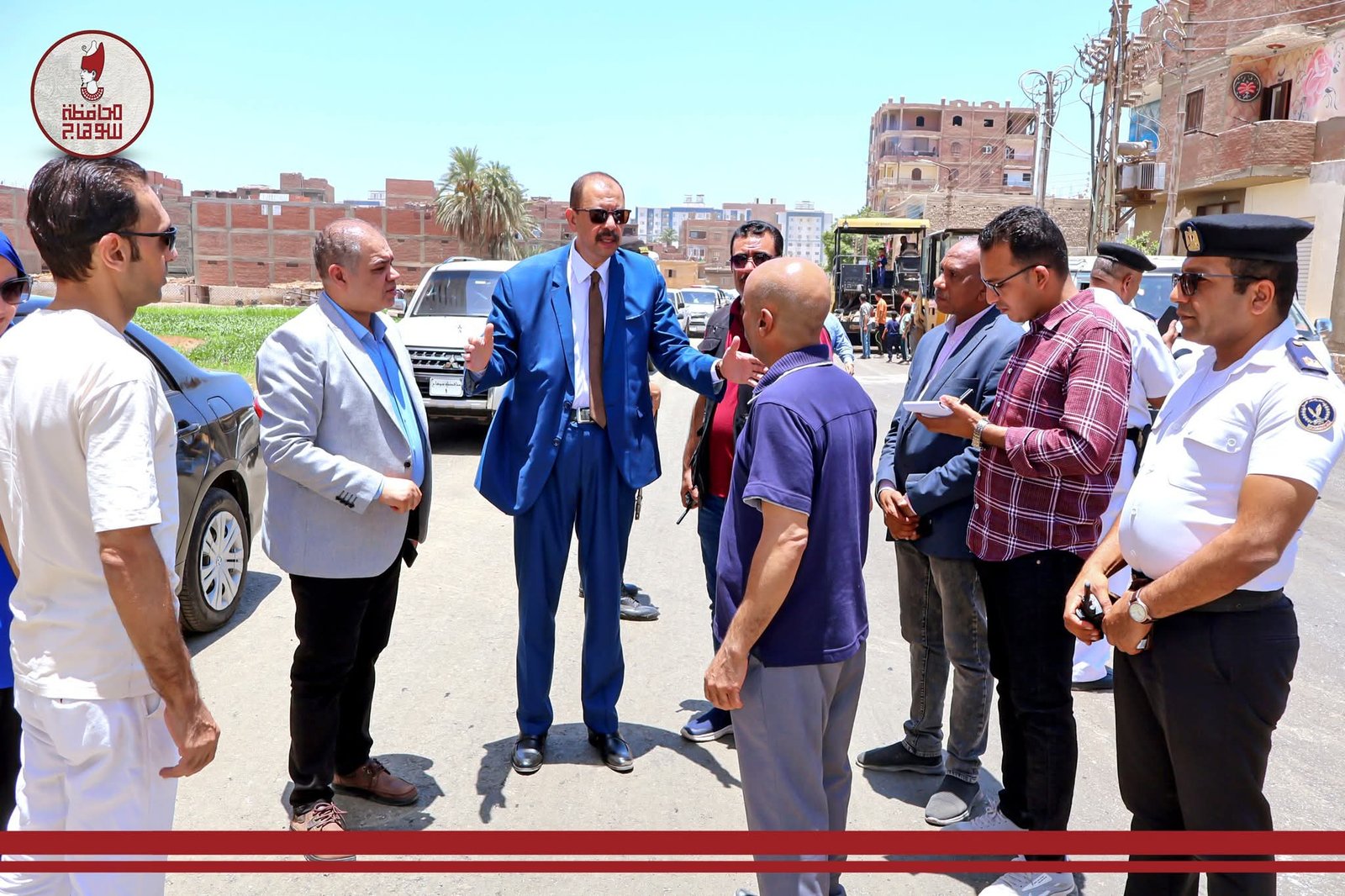 محافظ سوهاج يتفقد رصف طريق “الشوش / بلصفورة / المنشاة” بطول 5 كم