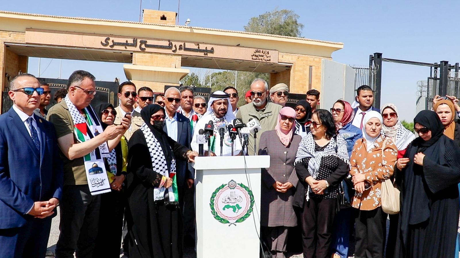 خلال زيارة وفد البرلمان العربي معبر رفح