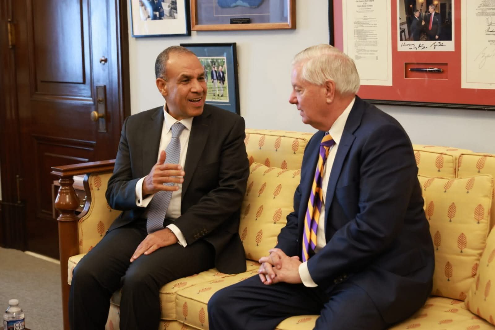 وزير الخارجية والهجرة يلتقي السيناتور ليندسى جراهام بمجلس الشيوخ الأمريكي