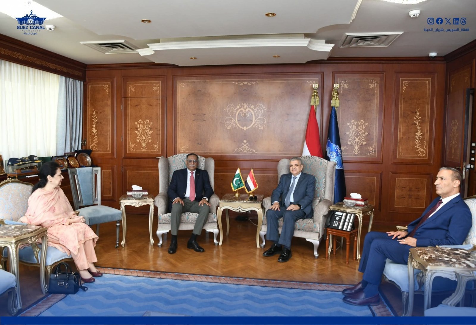 الفريق أسامة ربيع:”قناة السويس الطريق المستدام الأمثل والأوفر لحركة التجارة العالمية