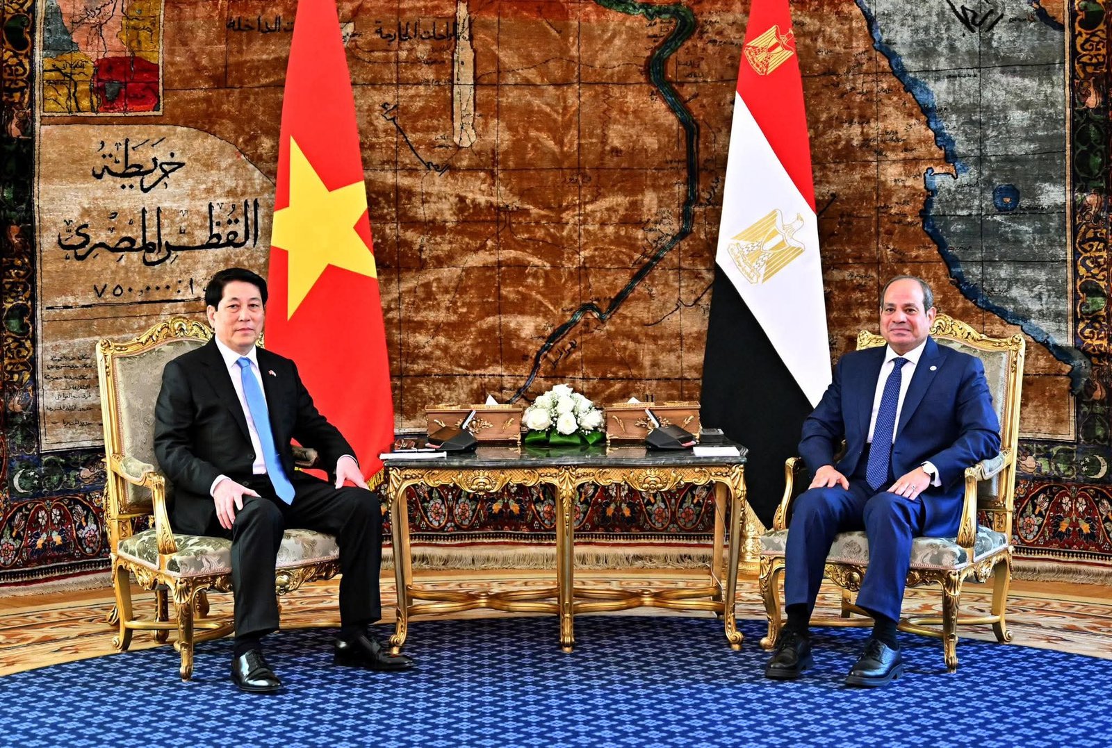 الرئيس السيسي يستقبل رئيس جمهورية فيتنام الاشتراكية