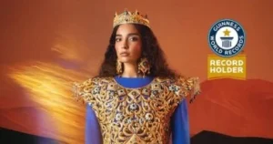 فستان مصمم من ذهب عيار 21 يدخل موسوعة جينيس.. مش هتصدق سعره