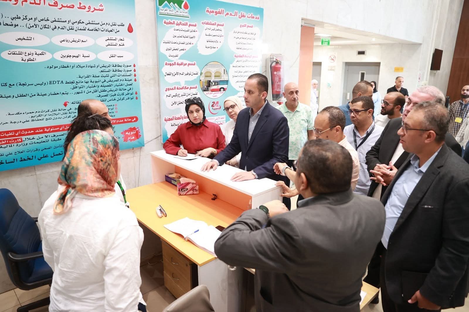 نائب وزير الصحة يتفقد مستشفى علاج الأورام بسمالوط والمركز الإقليمي لنقل الدم بالمنيا