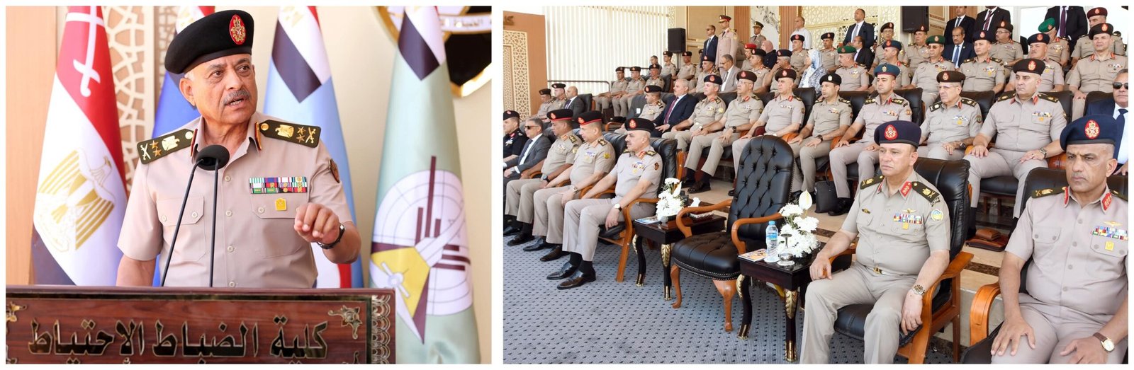 وزير الدفاع والإنتاج الحربى يشهد حفل تخرج الدفعة (168) من كلية الضباط الإحتياط