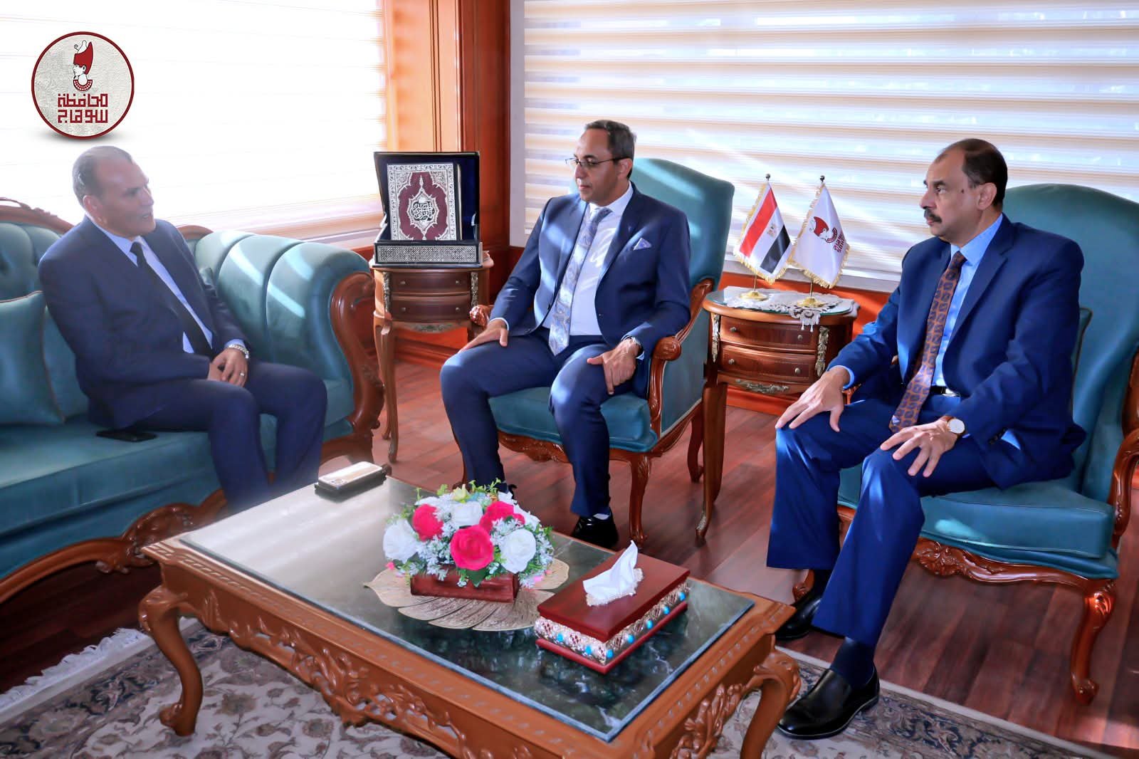 محافظ سوهاج يستقبل محافظ قنا ووفد البنك الدولي والاتحاد الأوروبي والمكتب التنسيقى لبرنامج التنمية المحلية بصعيد مصر