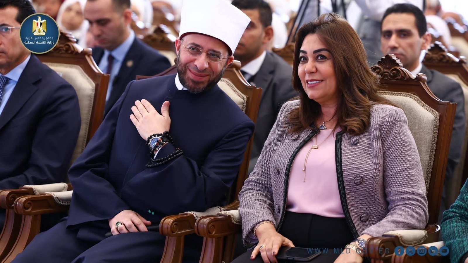 وزيرة التنمية المحلية تشارك في احتفال وزارة الأوقاف باليوم العالمي للقضاء على العنف ضد المرأة