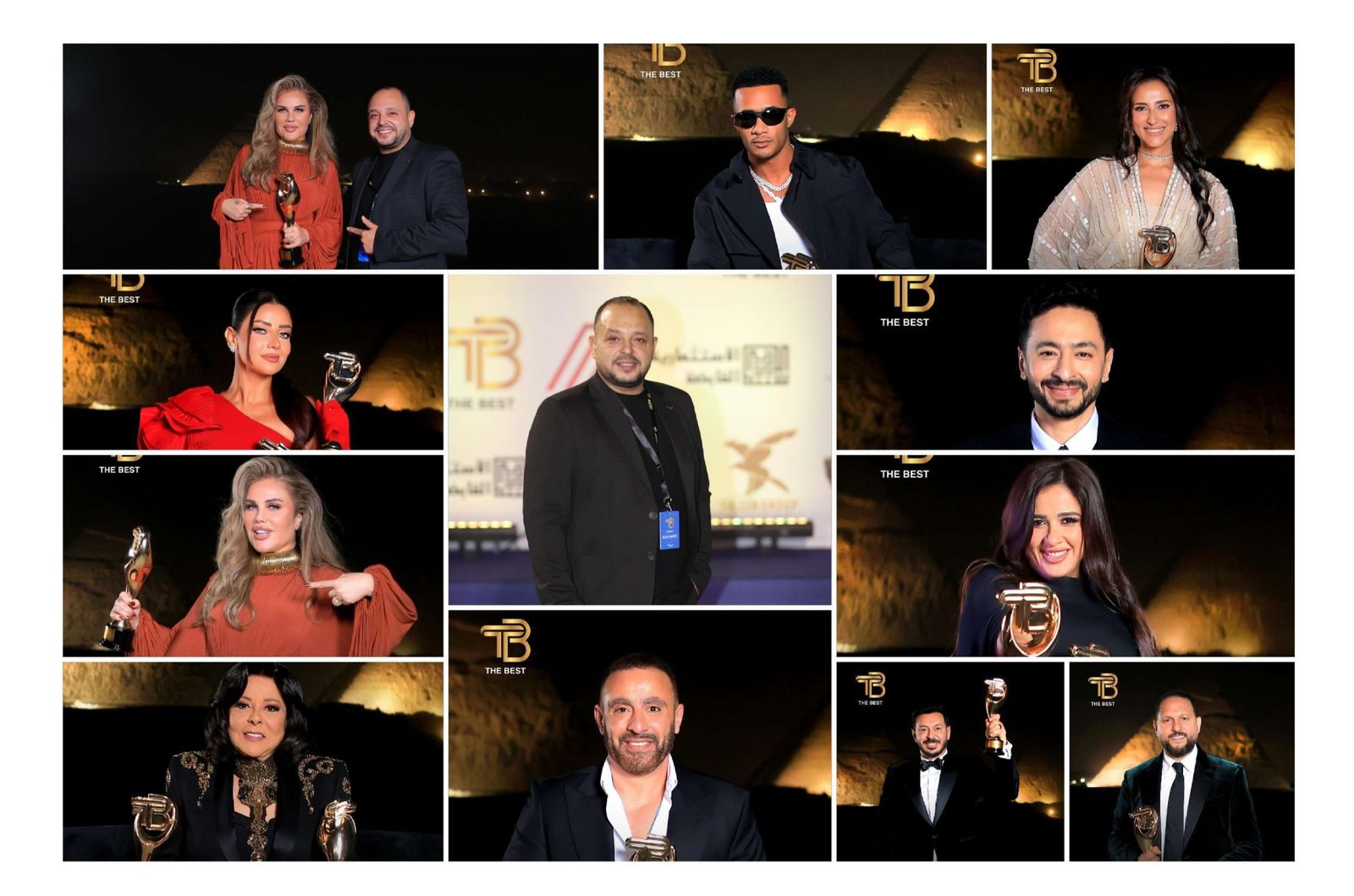 ياسر حماية يتألق بتصوير سينمائي لنجوم «The Best» عند الأهرامات