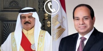 “السيسي وملك البحرين الشقيقة  يبحثان تعزيز العلاقات الثنائية والأوضاع الإقليمية”