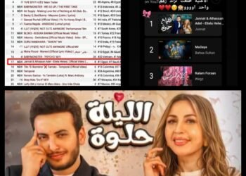 «الليلة حلوة»… دويتو الحسن عادل وجنات يكتسح المنصات ويتصدر ترند مصر والعرب عالميًا