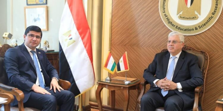 وزير التعليم العالي يستقبل سفير طاجكستان بالقاهرة لبحث آفاق التعاون في مجالات التعليم العالي والبحث العلمي