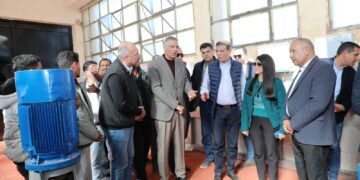 وزراء التخطيط والزراعة ومحافظ أسوان يعطون إشارة البدء لتشغيل محطة قرية الشهامة بالطاقة الشمسية لخدمة وحدات الرى