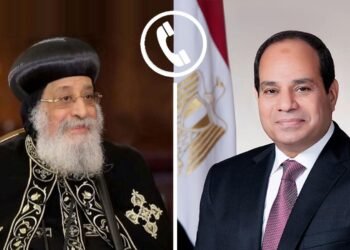 اتصال هاتفي بين السيسي والبابا تواضروس الثاني للاطمئنان علي صحته