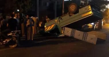 مصرع شابين وإصابة ثالث فى حادث تصادم على طريق منية النصر بالدقهلية