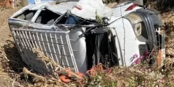 إصابة 6 أشخاص إثر انقلاب ميكروباص بأطفيح