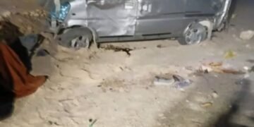 انقلاب سيارة بطريق اسيوط سوهاج الصحراوي الغربي عندمدخل الغنائم