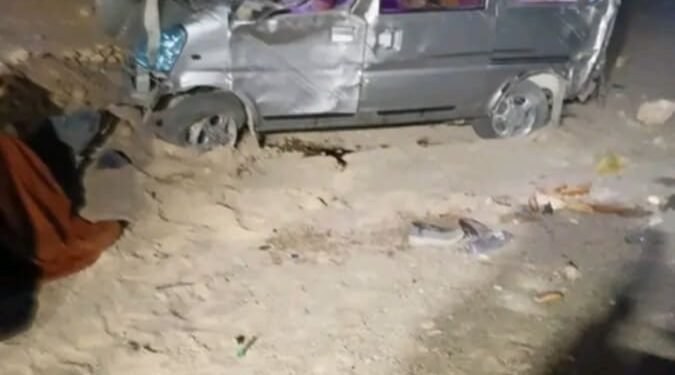 انقلاب سيارة بطريق اسيوط سوهاج الصحراوي الغربي عندمدخل الغنائم