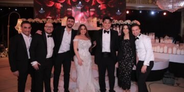 بمشاركة نجوم المجتمع.. حفل أسطوري لزفاف محمد فاخر السعدي وميرنا عسيلي