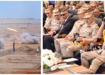 وزير الدفاع والإنتاج الحربى يشهد تنفيذ المرحلة الرئيسية للمشروع التكتيكى بجنود ( بدر 2026 ) بالذخيرة الحية لإحدى وحدات الجيش الثالث الميدانى