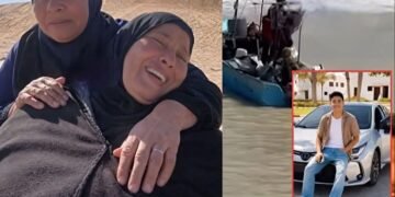 وسط حزن شديد من الأهالياخراج جثة طالب الصيدلية من بحر العريش