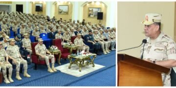 وزير الدفاع والإنتاج الحربى يلتقى عدداً من مقاتلى المنطقة الجنوبية العسكرية