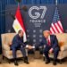 السيسي وترامب بإيفيان يتفقان على تكثيف التنسيق لتسوية أزمات الشرق الأوسط ودفع خطة سلام غزة