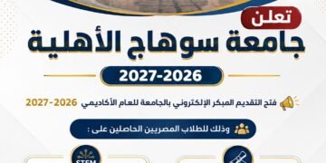 حتي ٣٠ يونيو..جامعة سوهاج الأهلية تعلن عن استقبال طلبات التقديم المبكر للطلاب الجدد