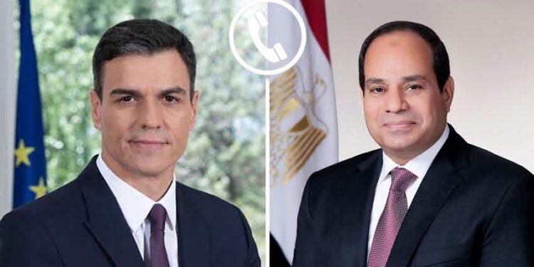 السيسي وسانشيز يبحثان هاتفياً تداعيات هجوم دمياط ومستجدات الأوضاع الإقليمية وتضامن البلدين
