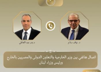 وزير الخارجية يؤكد لنظيره اللبناني تضامن مصر الكامل وضرورة الانسحاب الإسرائيلي من كافة الأراضي اللبنانية