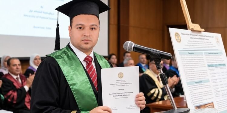 إنجاز علمي مشرف.. الإعلامي والكاتب الصحفي محمد عاشور أبو عبد الحميد يتقدم بخالص التهاني والتبريكات للباحث الأستاذ أحمد ابو دياب بمناسبة حصوله على الماجستير في الدراسات السياسية والاستراتيجية